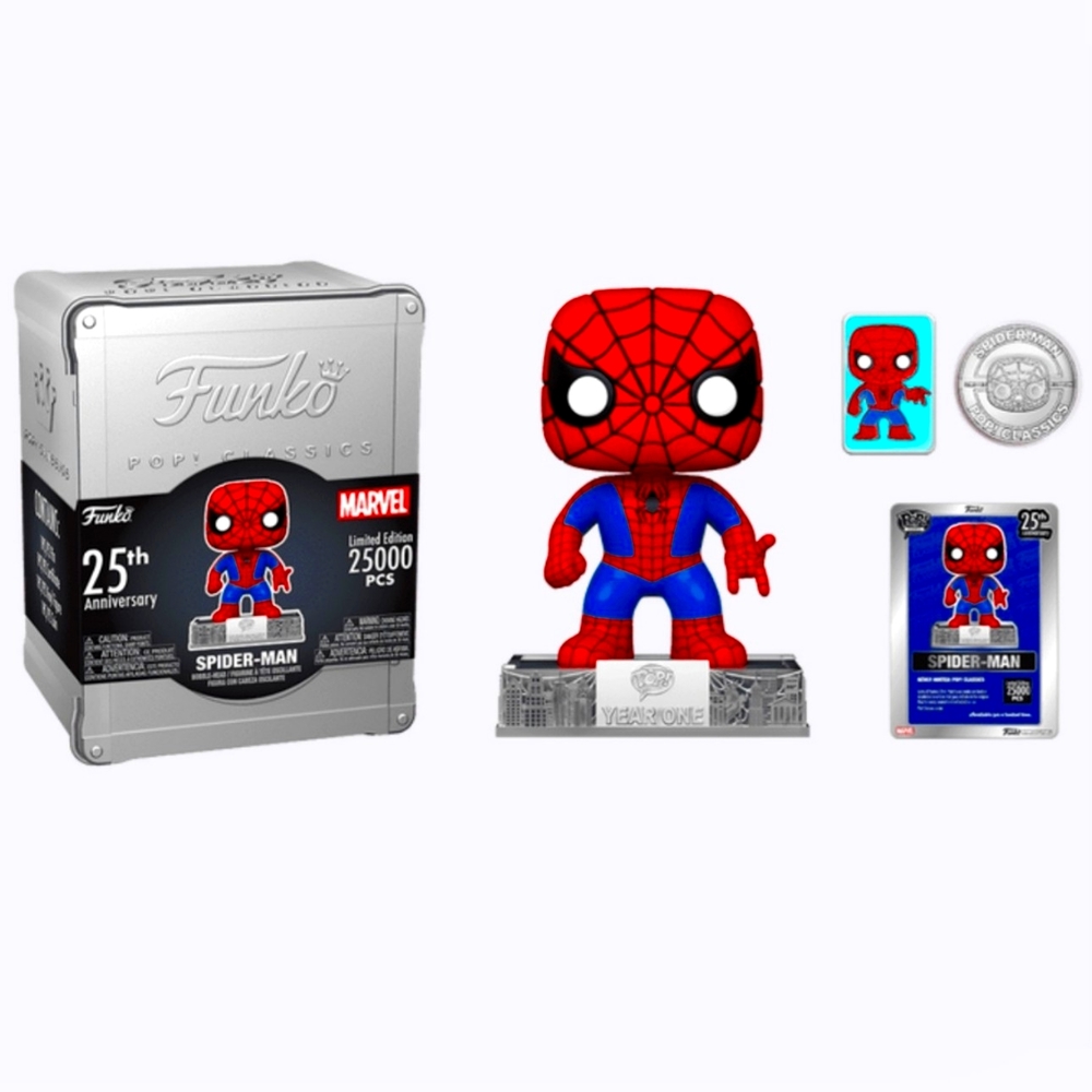 FUNKO POP CLASSICS SPIDER-MAN 25th ANNIVERSARY NIB Sealed - Picture 1 of 8